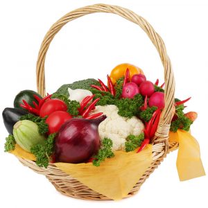 Корзина с овощами №3 — Букеты в корзине