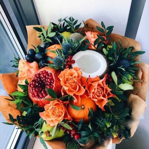 Съедобный букет №117 — Букеты из фруктов и цветов