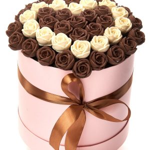 Шоколадные розы в коробке №125 — Букеты из шоколада