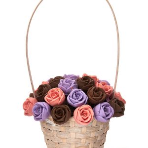 Розы из шоколада в корзине №122 — Букеты из шоколада