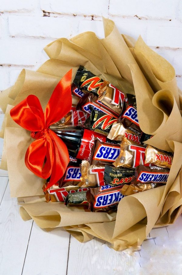 Сладкий букет №112 — Букеты из конфет